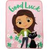 Franco Ms. Rachel Herbie Character Throw – Kids Super Soft & Cozy 46 x 60 Blanket, Plush TV Show Bedding Accessory (Officially Licensed)(Luck)