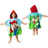 Franco Ms. Rachel Kids Beach/Pool/Bath/Camping Hooded Towel Poncho 24″ X 22″, Absorbent Cotton Cover up, (Officially Licensed Product)(Super Mario)