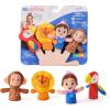 Ms. Rachel Finger Puppets Zoo Friends 4-Pack, Lion, Monkey & Parrot, Educational Toys & Animal Puppets, Toddler Toys for Girls & Boys Ages 6 Months-2+
