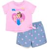 Ms. Rachel T-Shirt and Chambray Shorts Outfit Set Infant to Toddler Sizes (12 Months – 5T)(Pink / Blue)