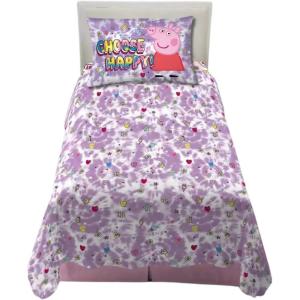 Franco Ms. Rachel Educational Adventures Bedding Super Soft Cozy 4 Piece Microfiber Sheet Set, Full, (Officially Licensed Product) Kids(Peppa Pig Tie Dye)