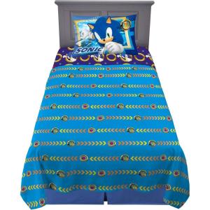 Franco Ms. Rachel Educational Adventures Bedding Super Soft Cozy 4 Piece Microfiber Sheet Set, Full, (Officially Licensed Product) Kids(Sonic the Hedgehog)