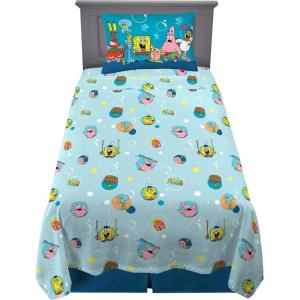 Franco Ms. Rachel Educational Adventures Bedding Super Soft Cozy 4 Piece Microfiber Sheet Set, Full, (Officially Licensed Product) Kids(Spongebob Squarepants)