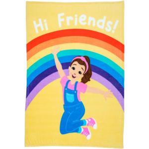 Franco Ms. Rachel Educational Adventures Bedding Super Soft Cozy Throw, 46 in x 60 in, (Officially Licensed Product) Kids(Ms. Rachel – Cheers to Friends)