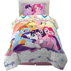 Franco Ms. Rachel Educational Adventures Kids Bedding Super Soft Microfiber Comforter and Sheet Set, 4 Piece Twin Size, (Officially Licensed Product)(My Little Pony)