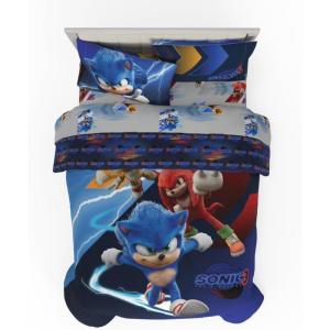 Franco Ms. Rachel Educational Adventures Kids Bedding Super Soft Microfiber Comforter and Sheet Set, 4 Piece Twin Size, (Officially Licensed Product)(Sonic the Hedgehog 3)