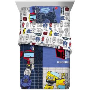 Franco Ms. Rachel Educational Adventures Kids Bedding Super Soft Microfiber Comforter and Sheet Set, 4 Piece Twin Size, (Officially Licensed Product)(Transformers – Universe Battle)