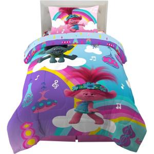 Franco Ms. Rachel Educational Adventures Kids Bedding Super Soft Microfiber Comforter and Sheet Set, 4 Piece Twin Size, (Officially Licensed Product)(Trolls World Tour)