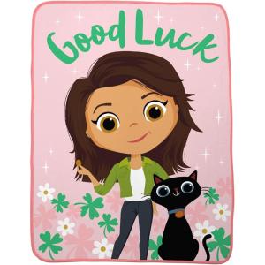 Franco Ms. Rachel Herbie Character Throw – Kids Super Soft & Cozy 46 x 60 Blanket, Plush TV Show Bedding Accessory (Officially Licensed)(Luck)