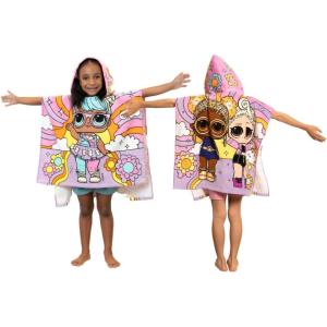Franco Ms. Rachel Kids Beach/Pool/Bath/Camping Hooded Towel Poncho 24″ X 22″, Absorbent Cotton Cover up, (Officially Licensed Product)(Lol Surprise!)