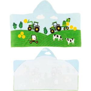 Ms. Rachel Kids Super Soft Bath/Pool/Beach Soft Cotton Terry Hooded Towel Wrap, 24 in x 50 in, (Officially Licensed Product) By Franco(John Deere)