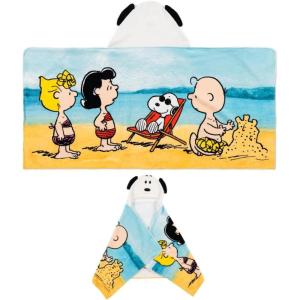 Ms. Rachel Kids Super Soft Bath/Pool/Beach Soft Cotton Terry Hooded Towel Wrap, 24 in x 50 in, (Officially Licensed Product) By Franco(Peanuts)