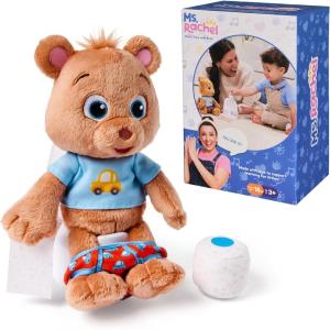 Ms. Rachel Potty Time with Bean, 11” Plush Teddy Bear with Play Toilet & Accessories, Toddler Toys for Girls & Boys for Ages 18 Months to 3+