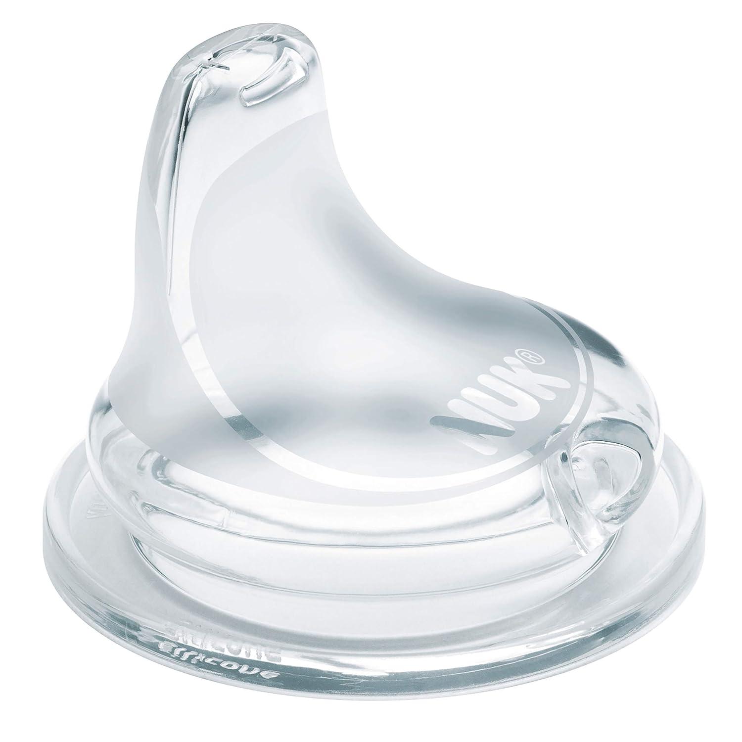 imageNUK Learner Cup Ms Rachel 10 oz 8 Months 2 Pack Soft Spout EasyGrip Handles BPA Free Spill Proof Transition Sippy CupPink Kingdom