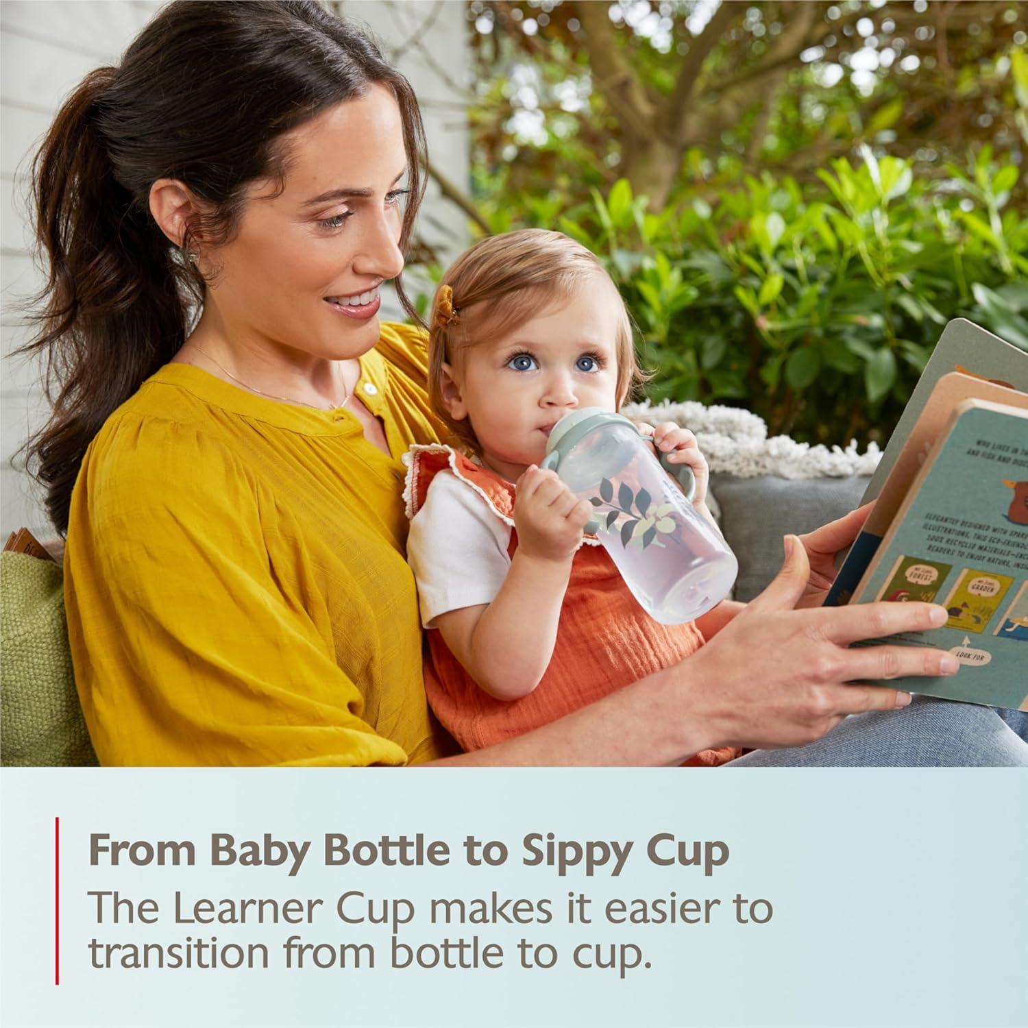 imageNUK Learner Cup Ms Rachel 10 oz 8 Months 2 Pack Soft Spout EasyGrip Handles BPA Free Spill Proof Transition Sippy CupPooh Bear