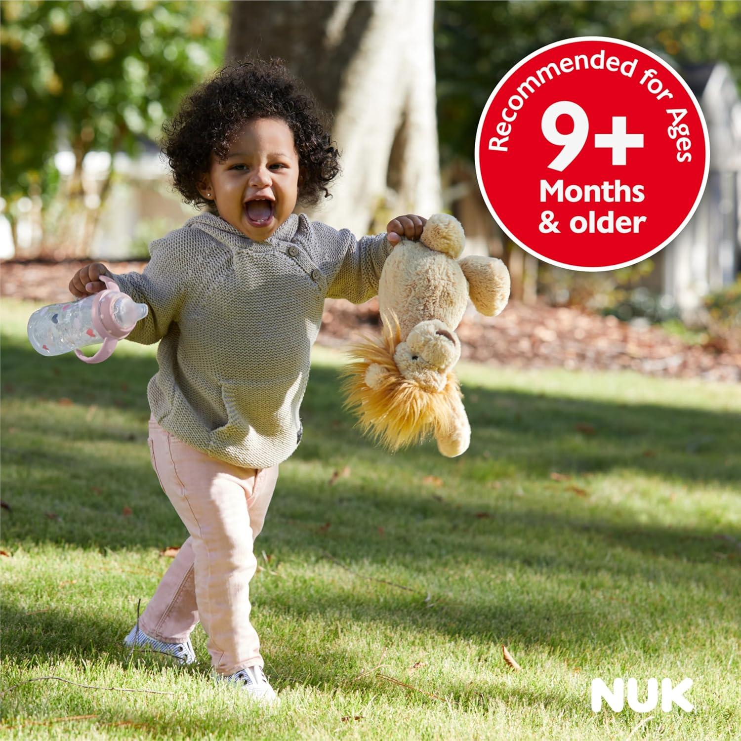 imageNUK Learner Cup Ms Rachel 10 oz 8 Months 2 Pack Soft Spout EasyGrip Handles BPA Free Spill Proof Transition Sippy CupPooh Bear