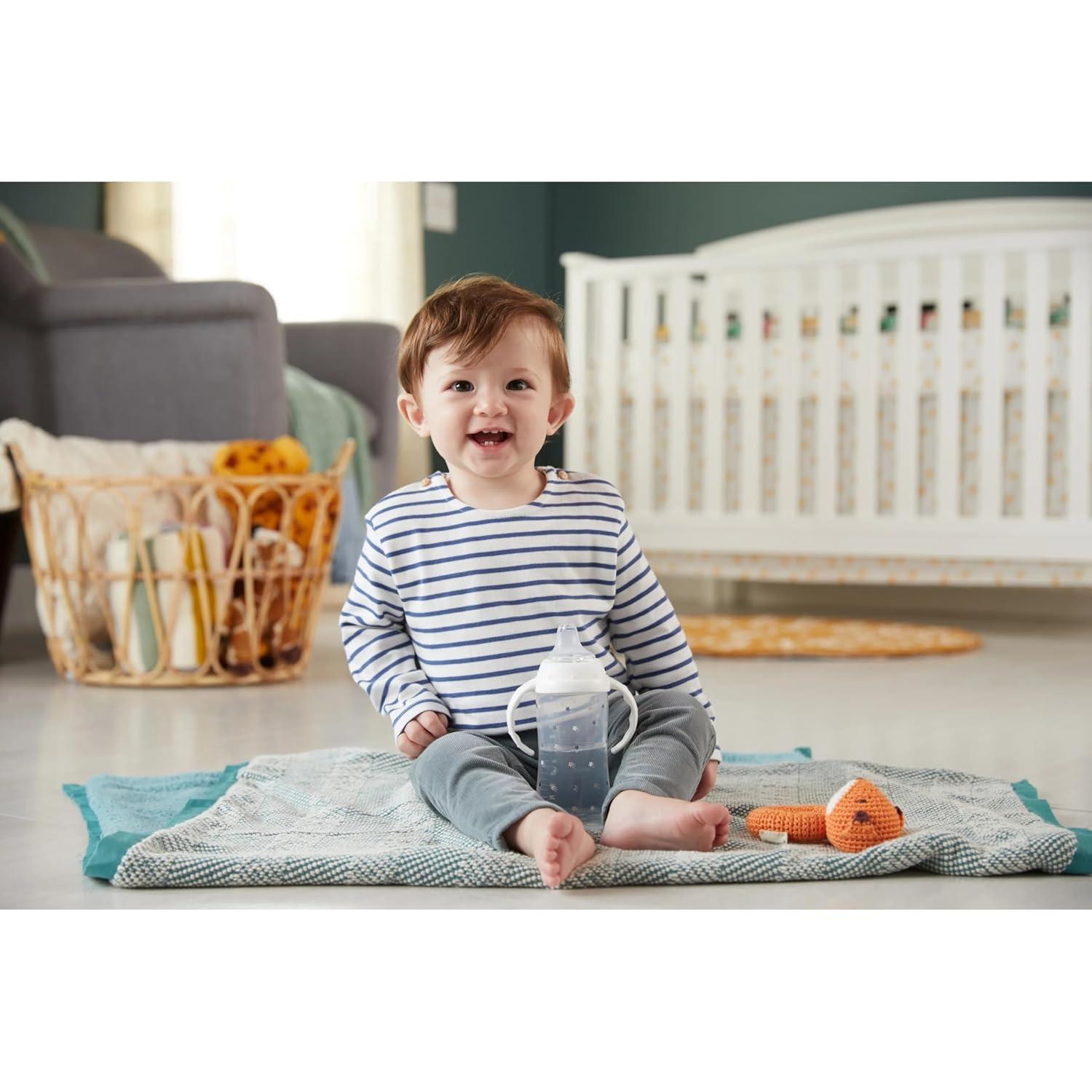 imageNUK Learner Cup Ms Rachel 10 oz 8 Months 2 Pack Soft Spout EasyGrip Handles BPA Free Spill Proof Transition Sippy CupTimeless Collection