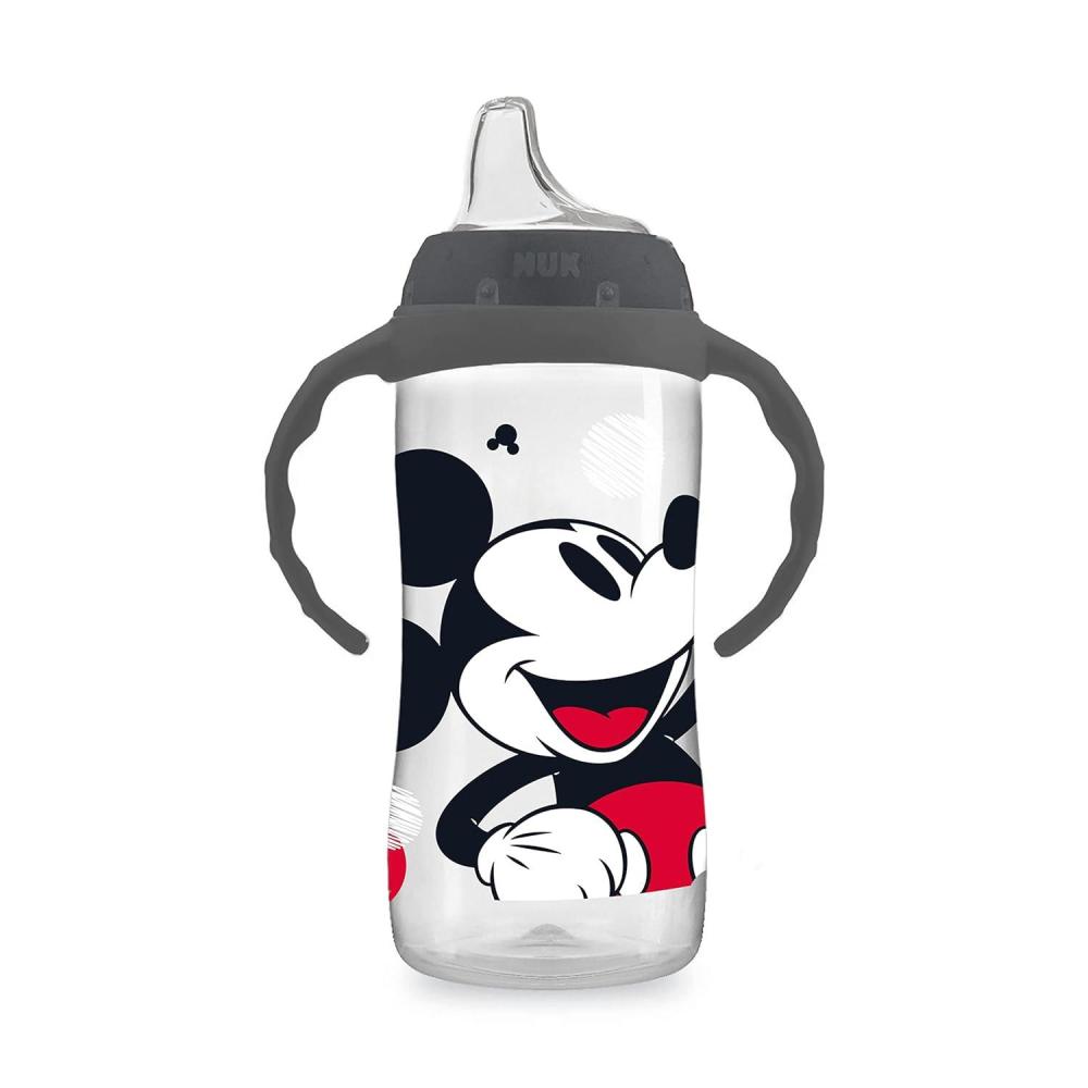 imageNUK Learner Cup Ms Rachel 10 oz 8 Months 2 Pack Soft Spout EasyGrip Handles BPA Free Spill Proof Transition Sippy CupMickey Mouse