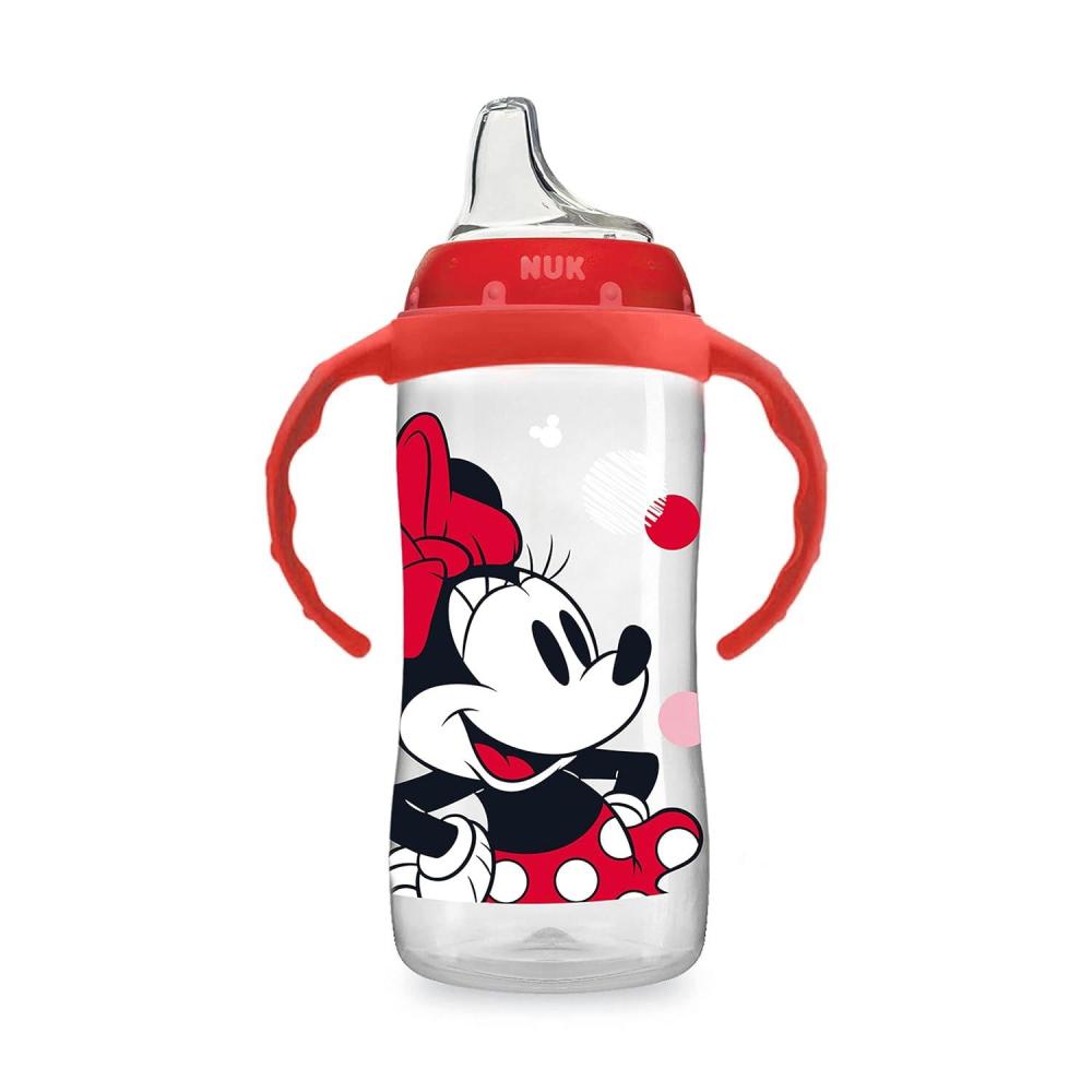 imageNUK Learner Cup Ms Rachel 10 oz 8 Months 2 Pack Soft Spout EasyGrip Handles BPA Free Spill Proof Transition Sippy CupMinnie Mouse