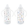 NUK Learner Cup, Ms. Rachel, 10 oz, 8+ Months, 2 Pack – Soft Spout, Easy-Grip Handles, BPA Free, Spill Proof Transition Sippy Cup(Fruits and Animals)
