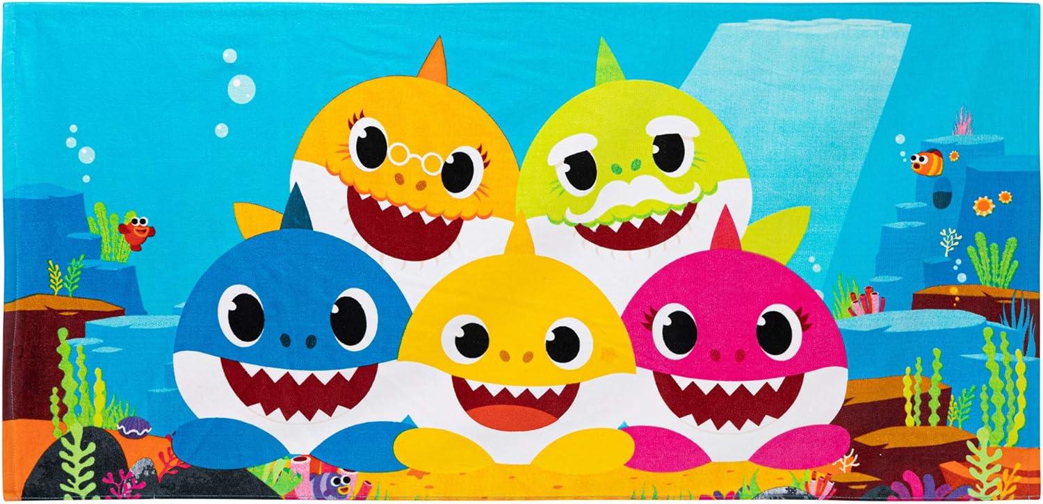 image:imageMs Rachel Kids Super Soft Cotton BathPoolBeach Towel 58 in x 28 in Officially Licensed Product by FrancoBaby Shark