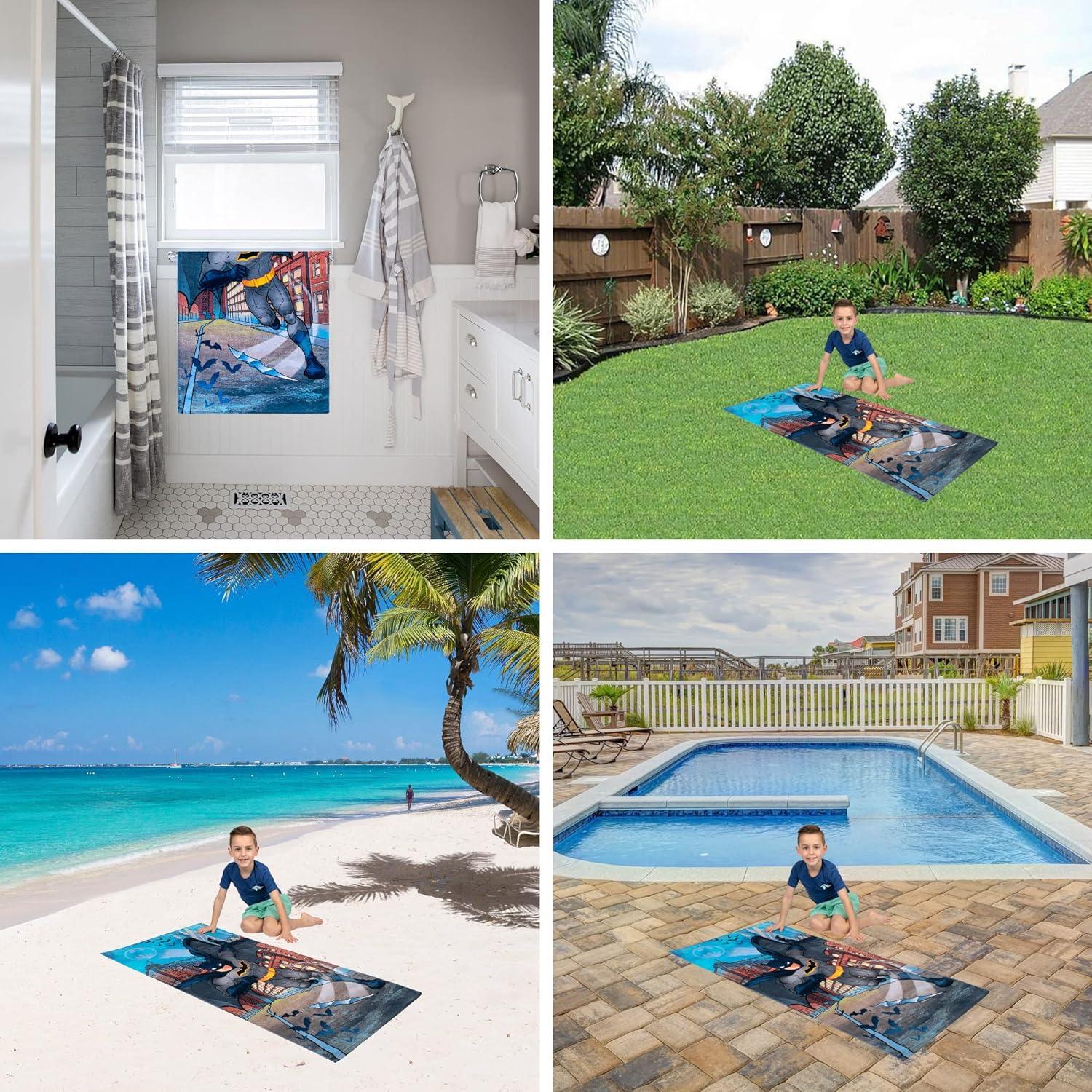 image:imageMs Rachel Kids Super Soft Cotton BathPoolBeach Towel 58 in x 28 in Officially Licensed Product by FrancoBatman