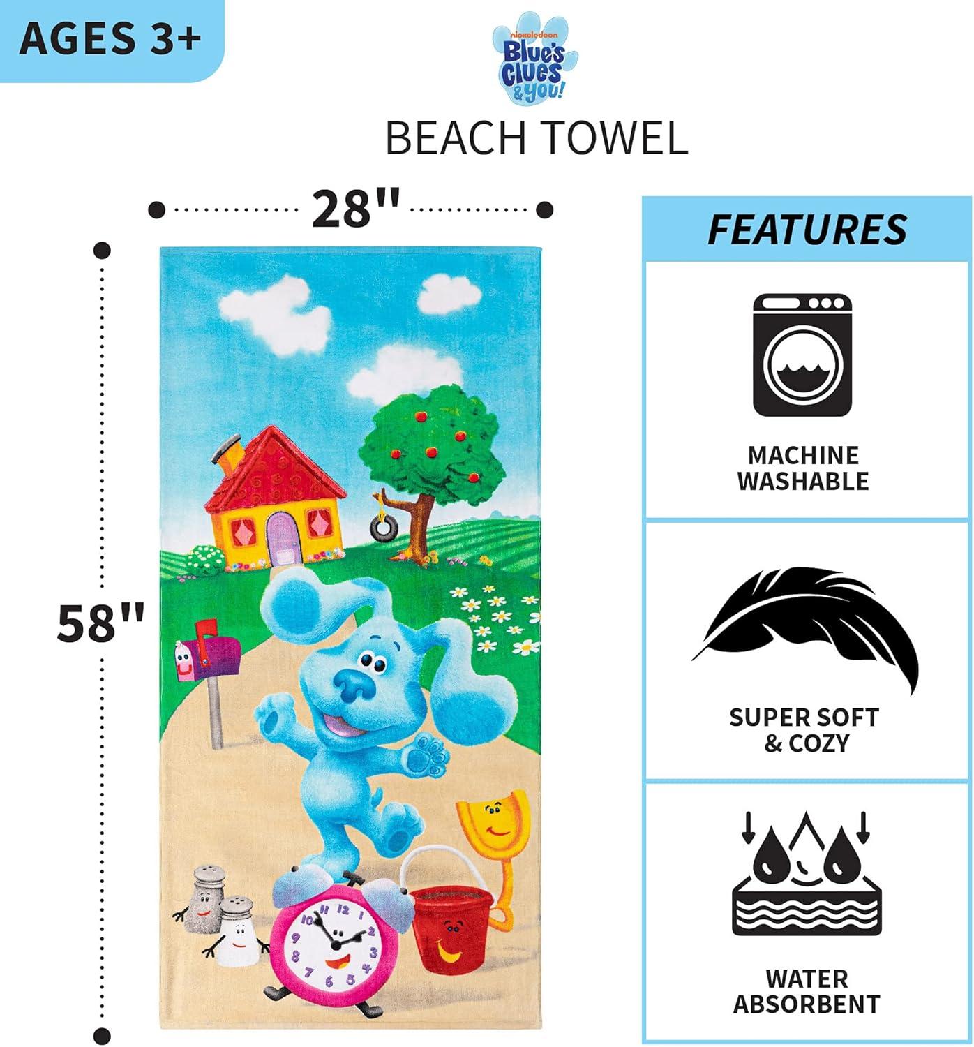 image:imageMs Rachel Kids Super Soft Cotton BathPoolBeach Towel 58 in x 28 in Officially Licensed Product by FrancoBlues Clues