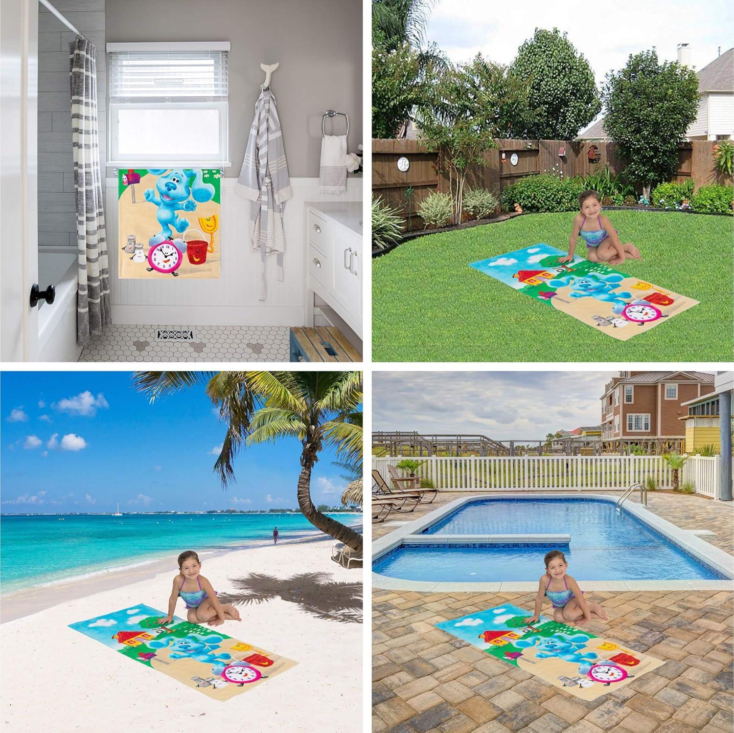 image:imageMs Rachel Kids Super Soft Cotton BathPoolBeach Towel 58 in x 28 in Officially Licensed Product by FrancoBlues Clues