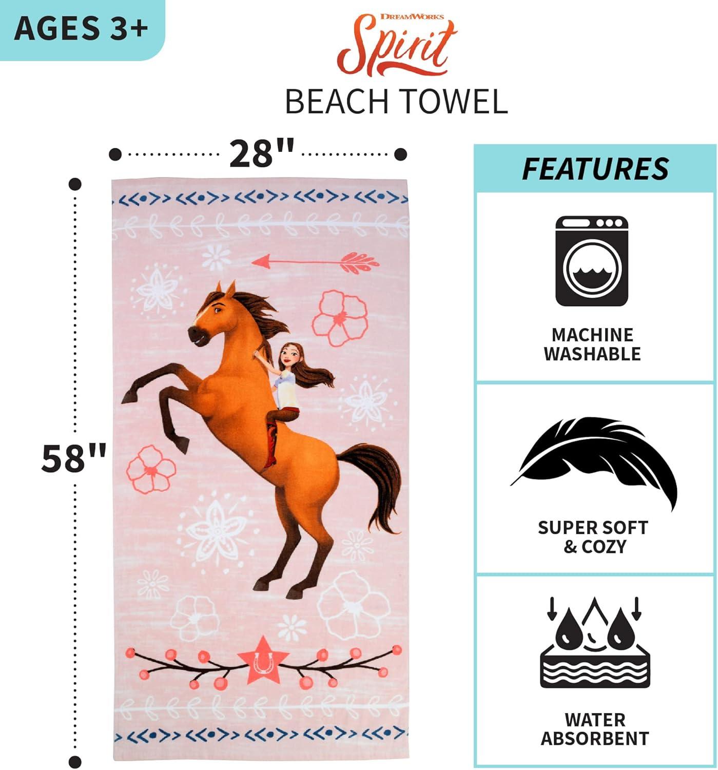 image:imageMs Rachel Kids Super Soft Cotton BathPoolBeach Towel 58 in x 28 in Officially Licensed Product by FrancoSpirit Riding Free