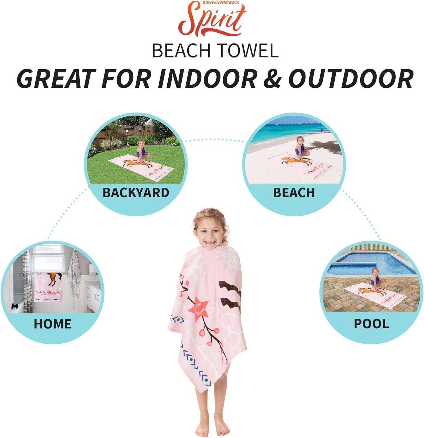 image:imageMs Rachel Kids Super Soft Cotton BathPoolBeach Towel 58 in x 28 in Officially Licensed Product by FrancoSpirit Riding Free