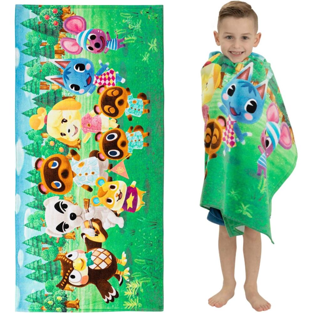 image:imageMs Rachel Kids Super Soft Cotton BathPoolBeach Towel 58 in x 28 in Officially Licensed Product by FrancoAnimal Crossing
