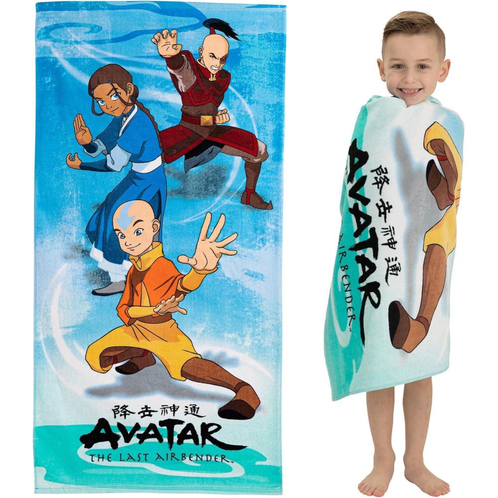 image:imageMs Rachel Kids Super Soft Cotton BathPoolBeach Towel 58 in x 28 in Officially Licensed Product by FrancoAvatar the Last Airbender
