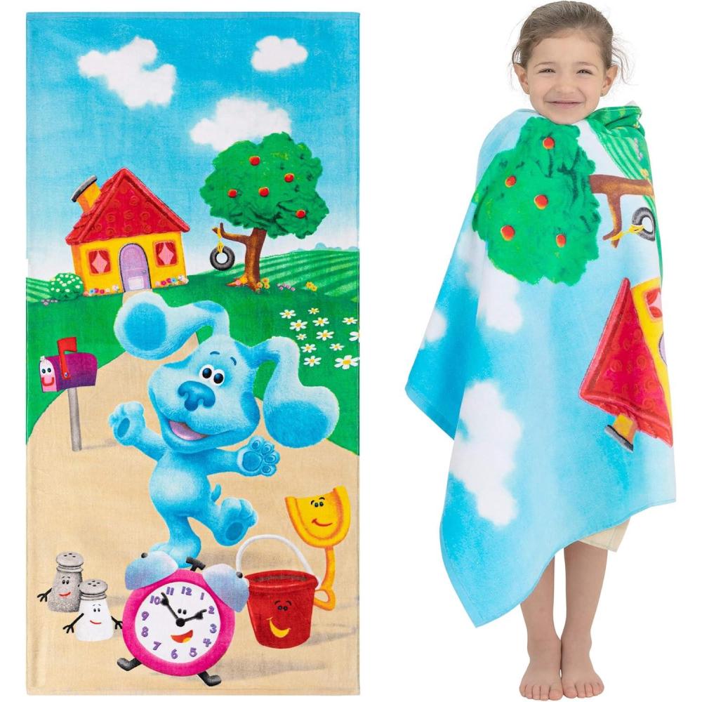 image:imageMs Rachel Kids Super Soft Cotton BathPoolBeach Towel 58 in x 28 in Officially Licensed Product by FrancoBlues Clues