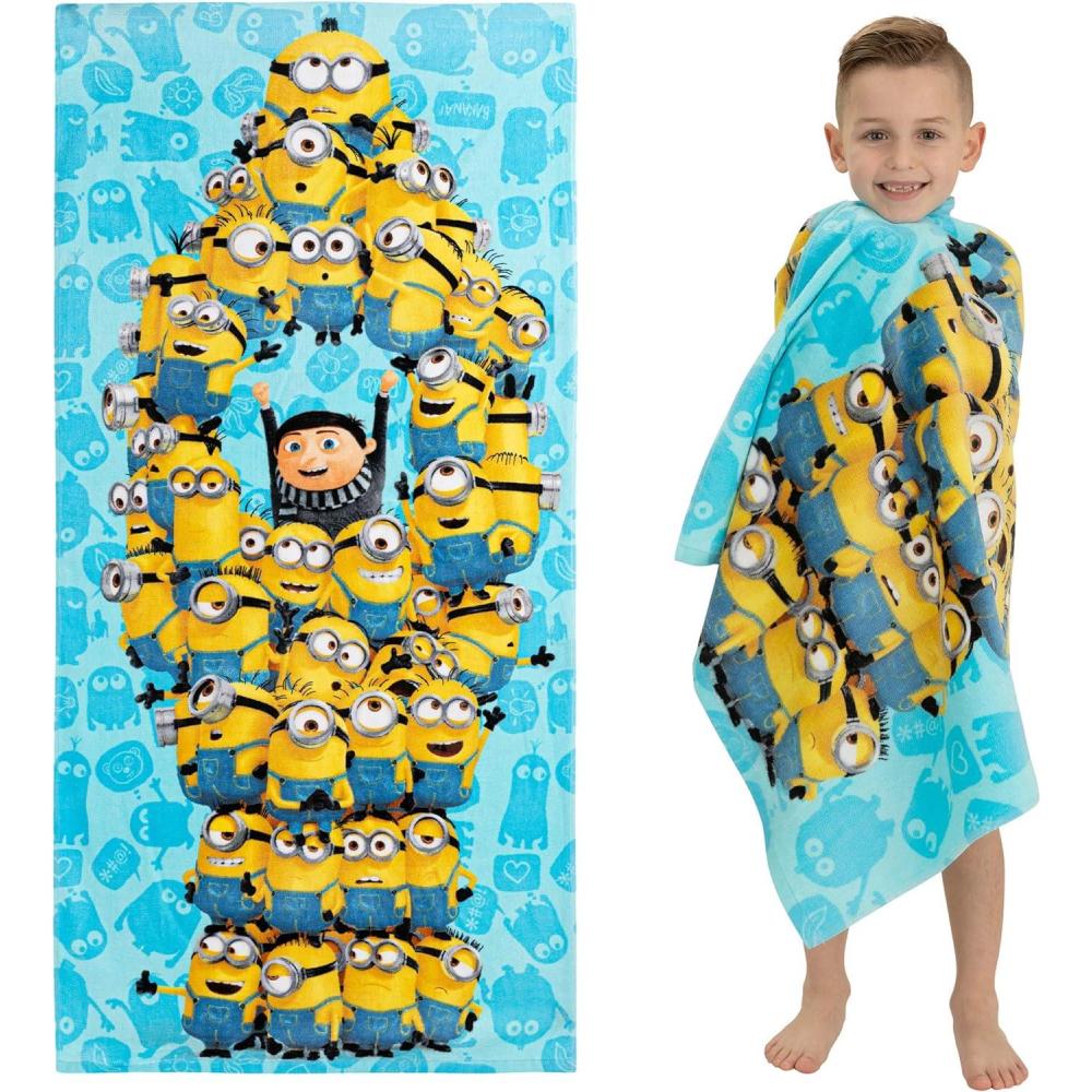image:imageMs Rachel Kids Super Soft Cotton BathPoolBeach Towel 58 in x 28 in Officially Licensed Product by FrancoMinions the Rise of Gru