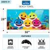 Ms. Rachel Kids Super Soft Cotton Bath/Pool/Beach Towel, 58 in x 28 in, (Officially Licensed Product) by Franco(Baby Shark)