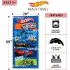Ms. Rachel Kids Super Soft Cotton Bath/Pool/Beach Towel, 58 in x 28 in, (Officially Licensed Product) by Franco(Hot Wheels)