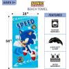 Ms. Rachel Kids Super Soft Cotton Bath/Pool/Beach Towel, 58 in x 28 in, (Officially Licensed Product) by Franco(Sonic the Hedgehog)