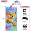 Ms. Rachel Kids Super Soft Cotton Bath/Pool/Beach Towel, 58 in x 28 in, (Officially Licensed Product) by Franco(Sony Vivo)