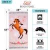 Ms. Rachel Kids Super Soft Cotton Bath/Pool/Beach Towel, 58 in x 28 in, (Officially Licensed Product) by Franco(Spirit Riding Free)