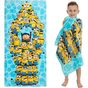 Ms. Rachel Kids Super Soft Cotton Bath/Pool/Beach Towel, 58 in x 28 in, (Officially Licensed Product) by Franco(Minions the Rise of Gru)