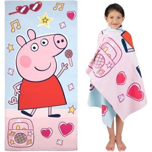 Ms. Rachel Kids Super Soft Cotton Bath/Pool/Beach Towel, 58 in x 28 in, (Officially Licensed Product) by Franco(Peppa Pig)