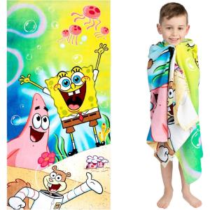 Ms. Rachel Kids Super Soft Cotton Bath/Pool/Beach Towel, 58 in x 28 in, (Officially Licensed Product) by Franco(Spongebob Squarepants)
