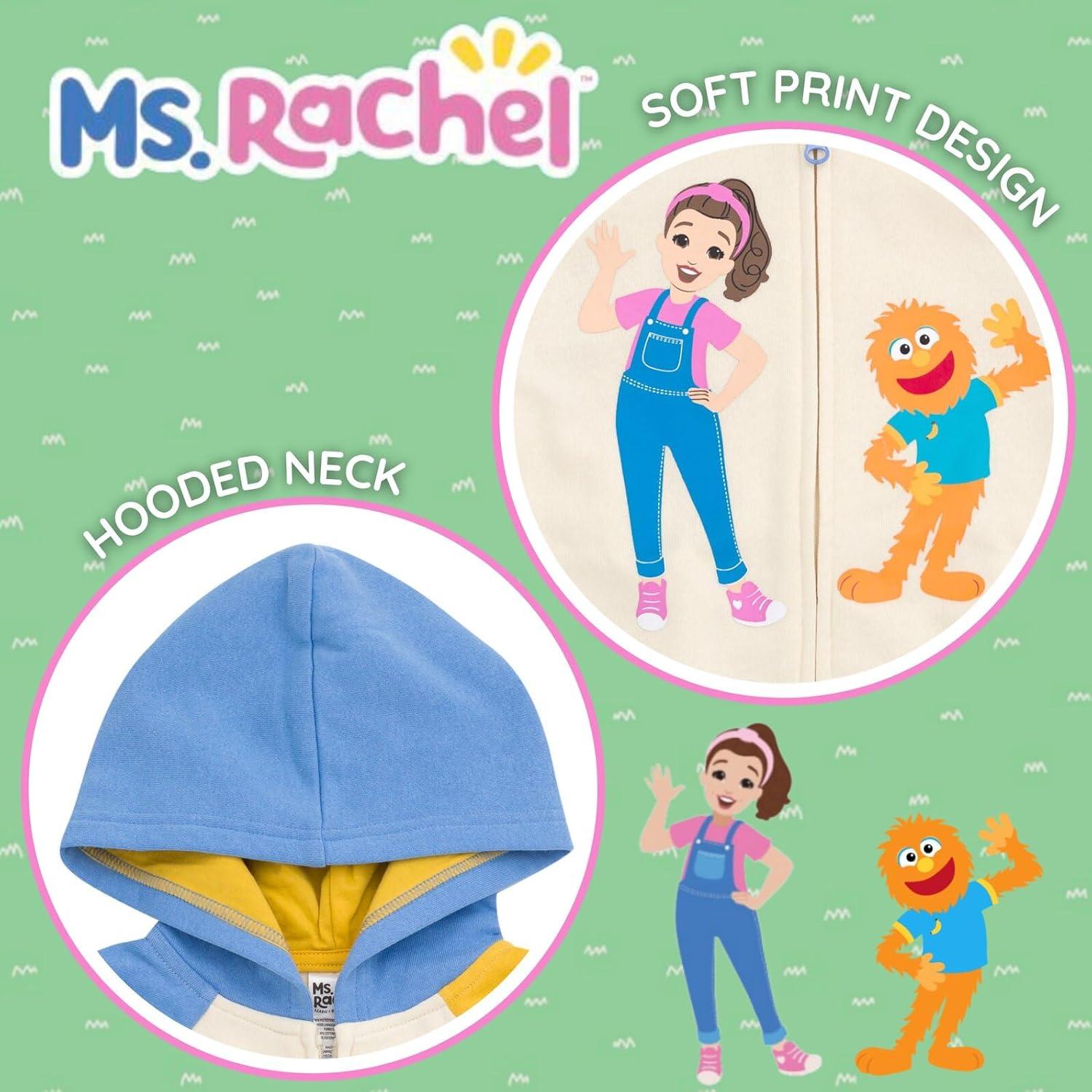 image:imageMs Rachel Fleece Zip Up Hoodie Infant to Toddler Sizes 12 Months 5TBlue Yellow Ms Rachel Herbie