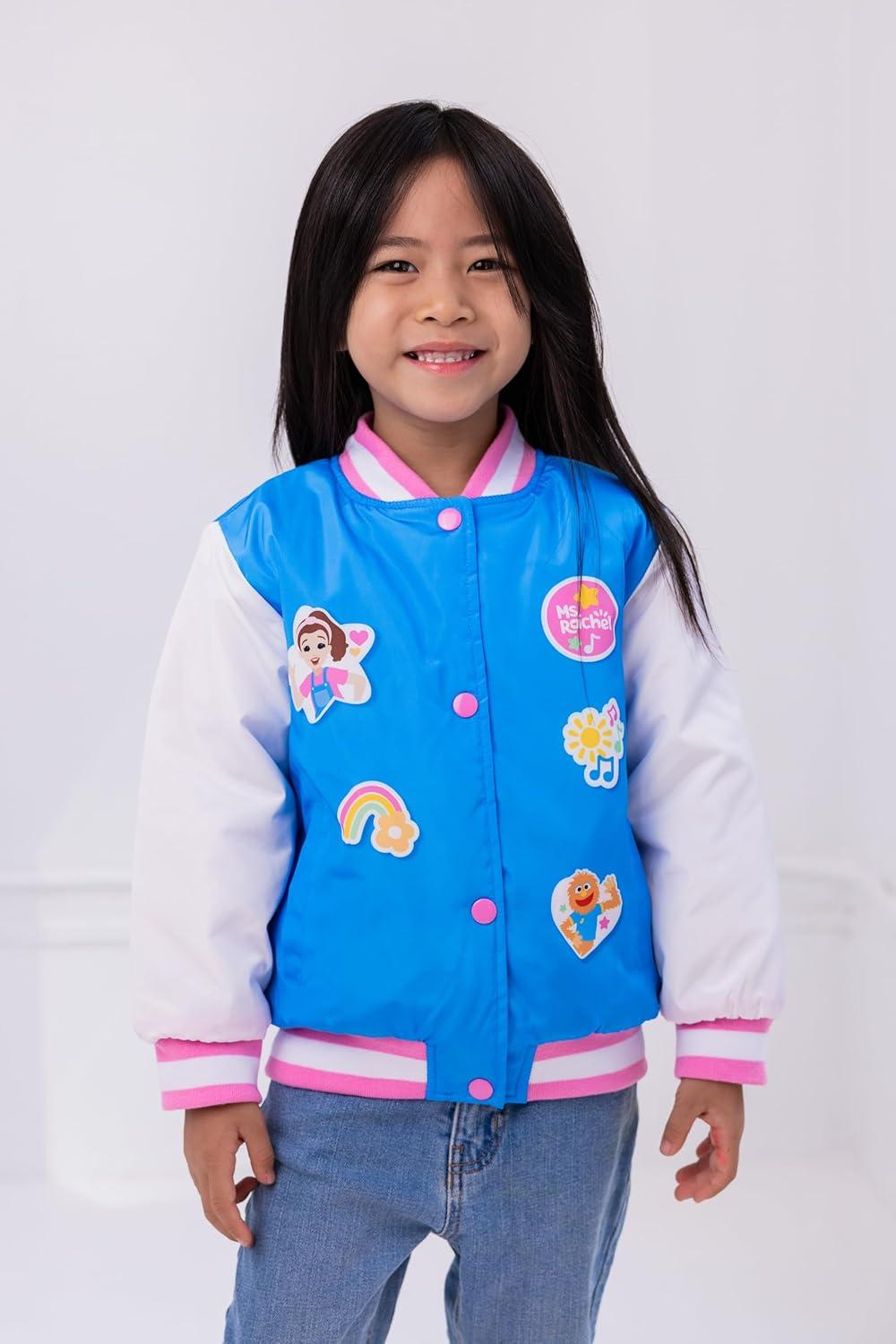 image:imageMs Rachel Varsity Bomber Jacket Infant to Toddler Sizes 12 Months 5TBlue