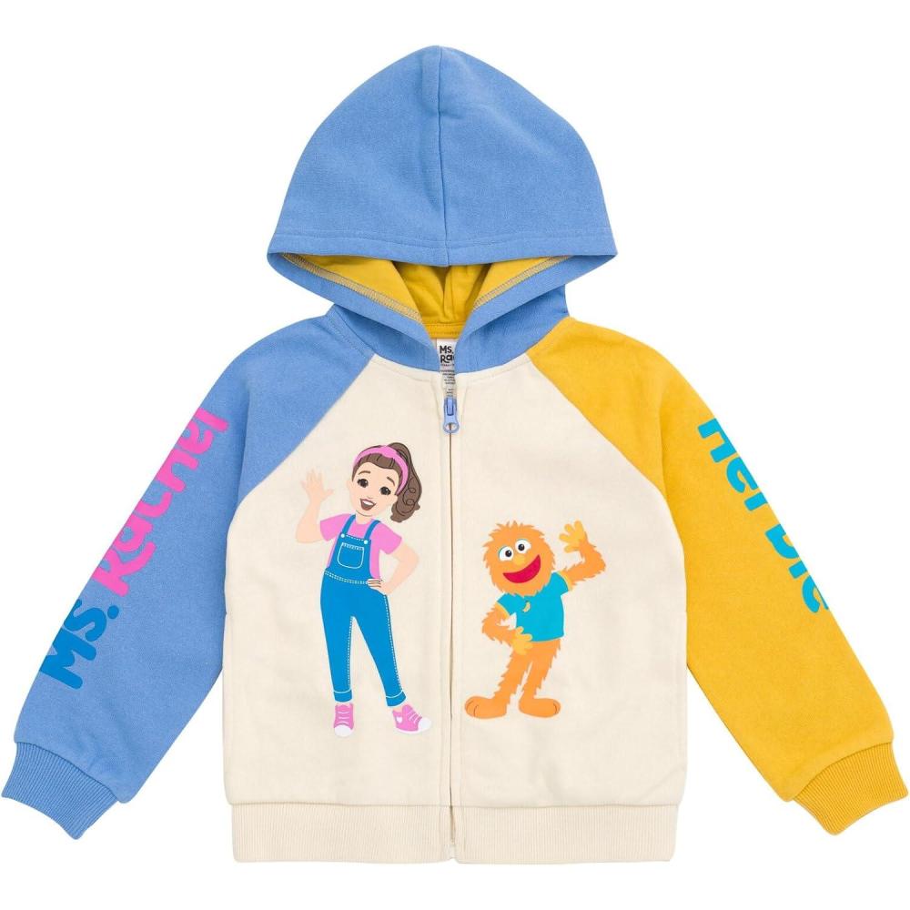 image:imageMs Rachel Fleece Zip Up Hoodie Infant to Toddler Sizes 12 Months 5TBlue Yellow Ms Rachel Herbie