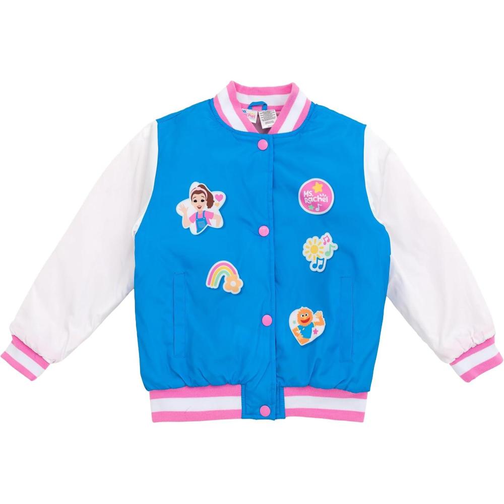 image:imageMs Rachel Varsity Bomber Jacket Infant to Toddler Sizes 12 Months 5TBlue