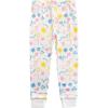 Ms. Rachel 2 Piece Pajama Set – Toddler Girls Boys PJ Set, Short Sleeve Shirt & Pants – Kids Sleepwear Set – Official License(White)