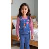 Ms. Rachel 2 Piece Pajama Set – Toddler Girls Cotton PJ Set, Long Sleeve Shirt & Pants, Kids Sleepwear Set – Official License(Pink Blue)