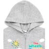 Ms. Rachel Fleece Zip Up Hoodie Infant to Toddler Sizes (12 Months – 5T)(Heather Gray  Wheels on the Bus)