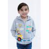 Ms. Rachel Fleece Zip Up Hoodie Infant to Toddler Sizes (12 Months – 5T)(Heather Gray  Wheels on the Bus)